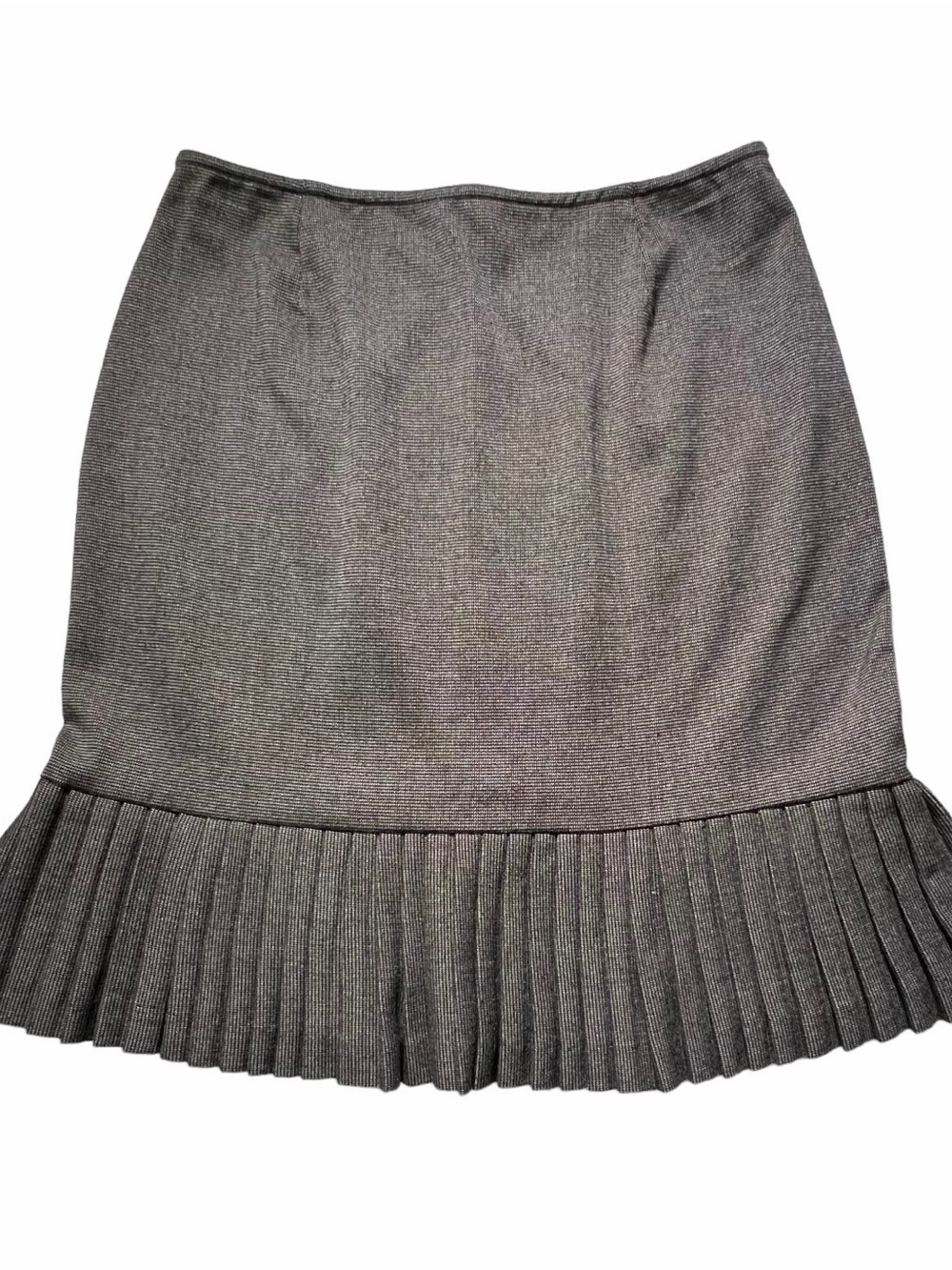 Briggs New York Gray Mini Skirt with Pleated Hem